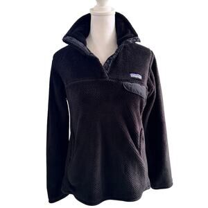 Patagonia T-Snap ReTool Black Small Sweater Quarter Button Fleece Shacket